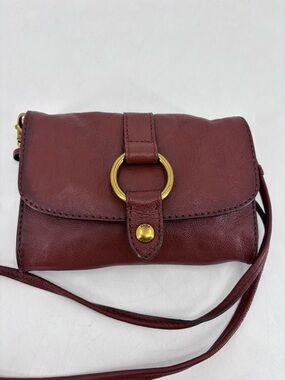 Frye Boho Western Genuine Leather Harness O Ring Crossbody Bag Purse